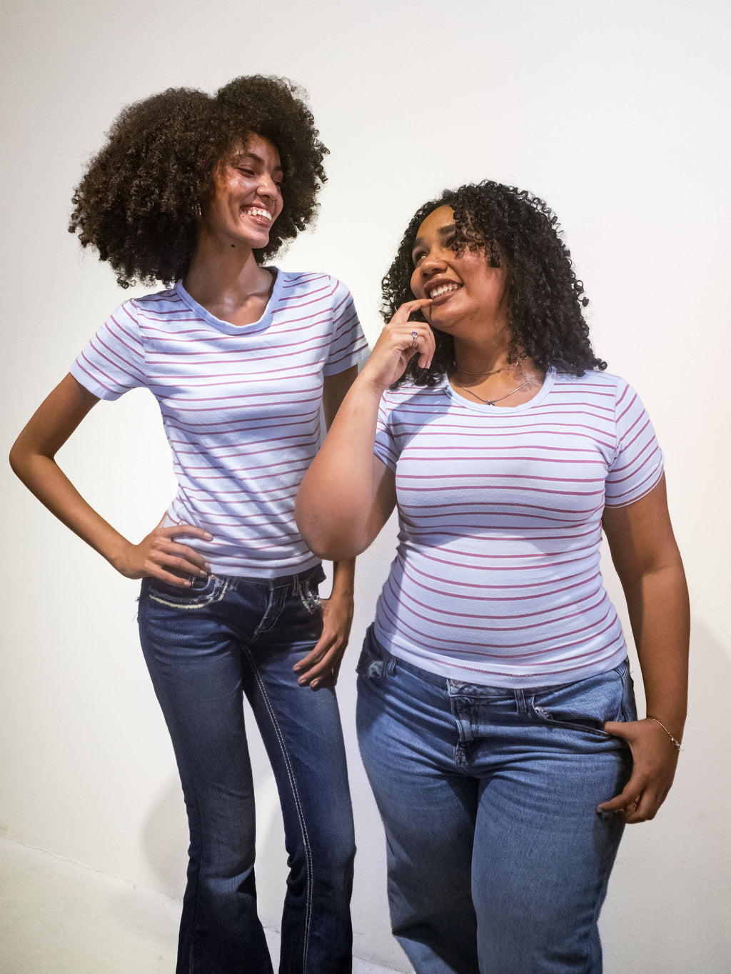 White & Red Striped Tee