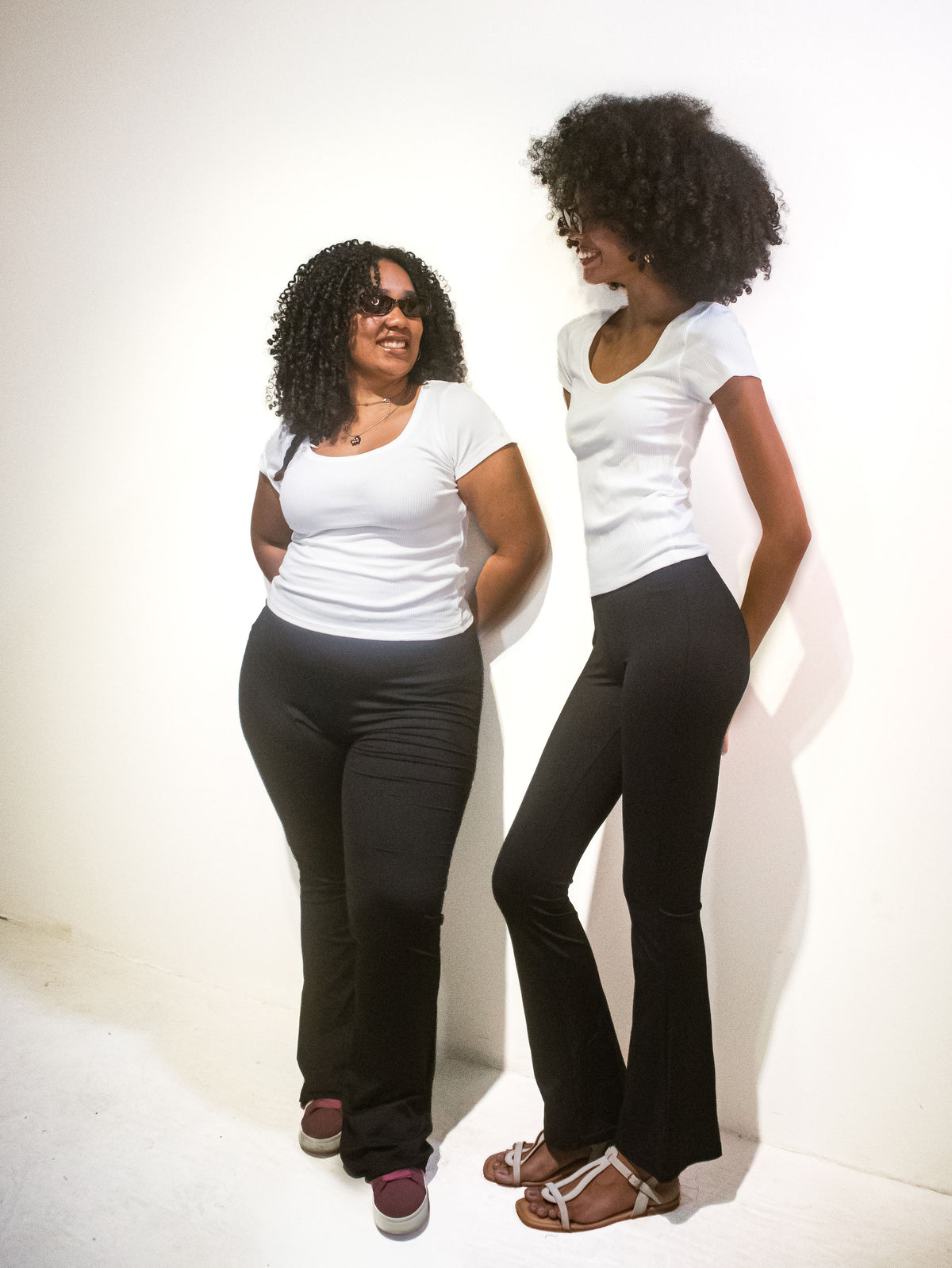 white Scoop Neck Tee