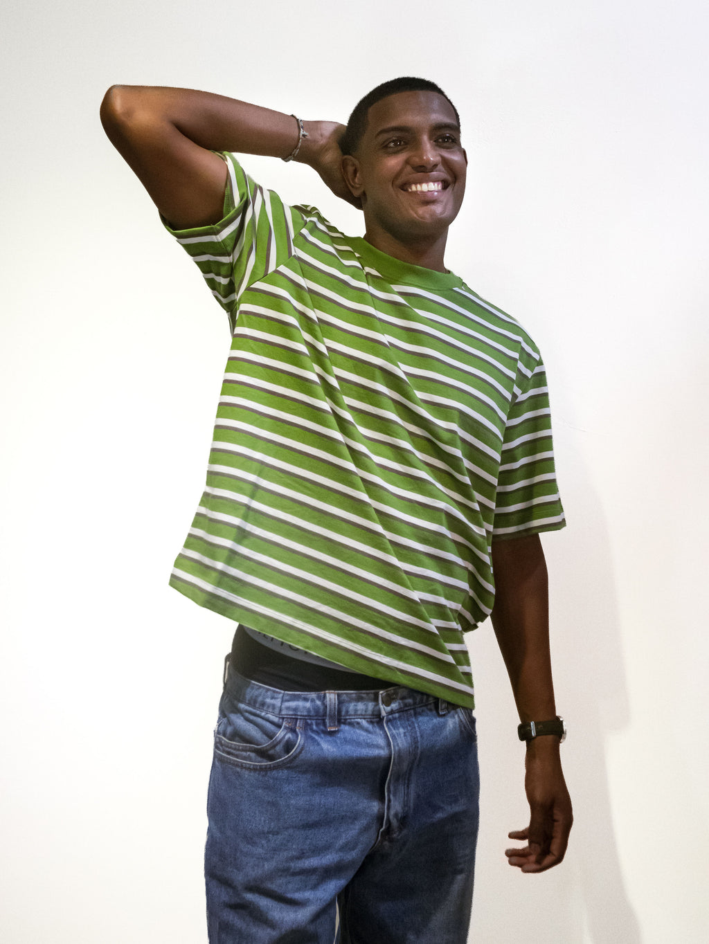 Green Striped Tee