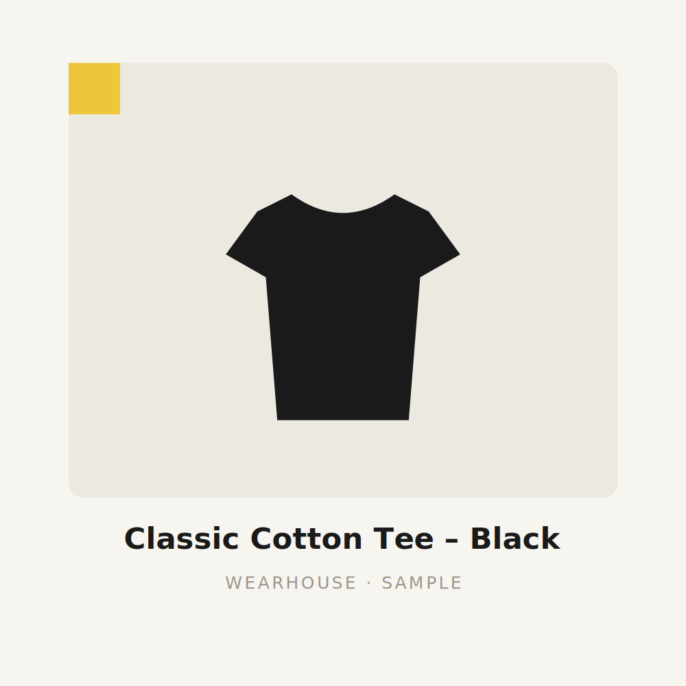 Classic Cotton Tee – Black