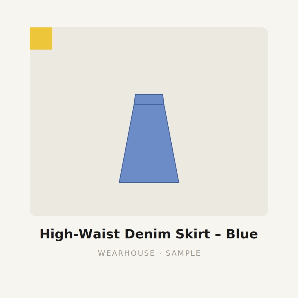 High-Waist Denim Skirt
